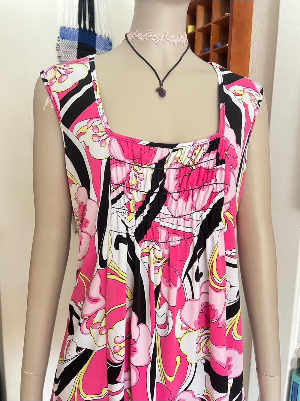 Y2K Patterned Blouse - Picture 4 of 7